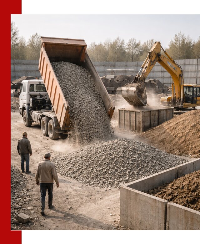 Доставка нерудных материалов с погрузкой и разгрузкой в Азове