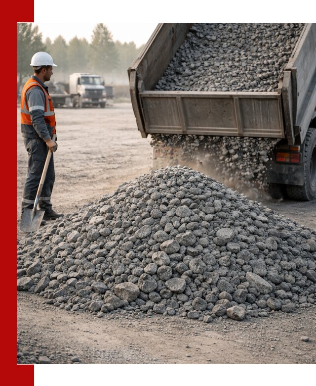 Гранитный щебень фракции 100–201 для строительства в Азове