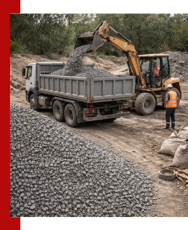 Доставка гравийного щебня в Азове оптом и в розницу