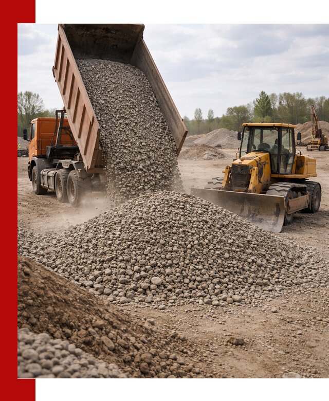 Доставка гравийного щебня фракции 40-70 в Азове