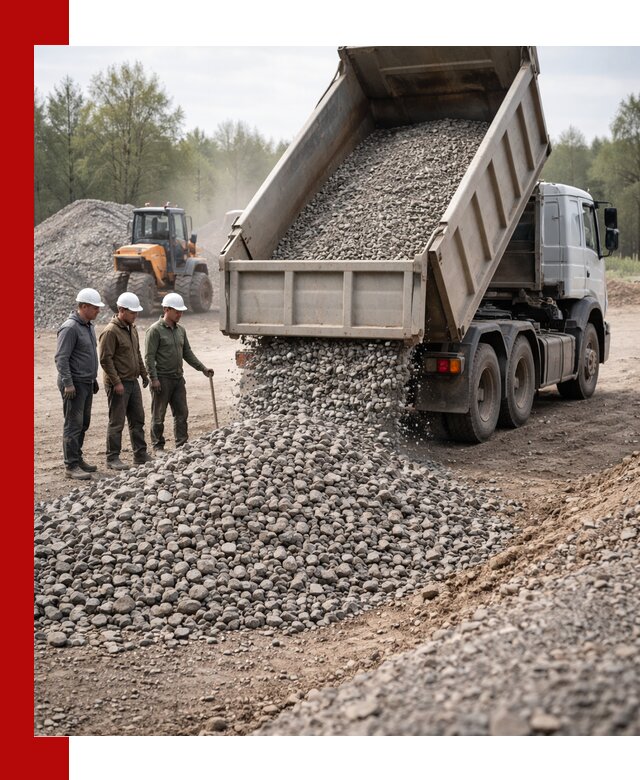 Доставка гравийного щебня фракции 70-120 в Азове