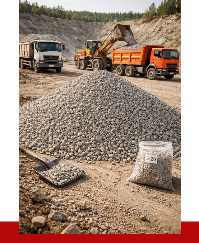 Доломитовый щебень фр. 5-20 в Азове от 4313 р. | ПРОНЕРУДАзв