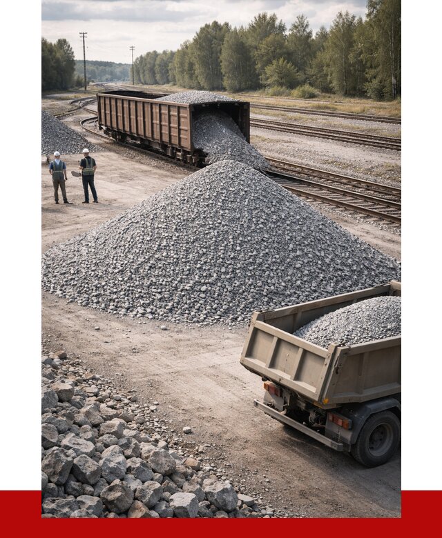 Железнодорожный щебень 20-60 в Азове от 1746 р. | ПРОНЕРУДАзв