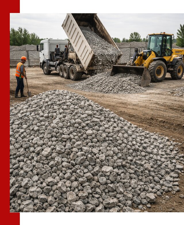 Доставка бетонного щебня фракции 40-70 в Азове