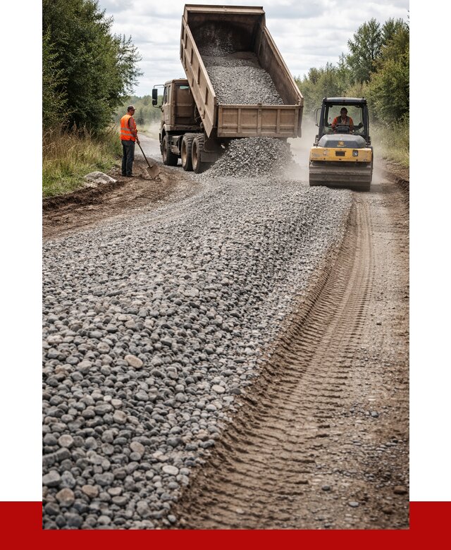 Щебень для отсыпки дороги в Азове от 2773 р. ПРОНЕРУДАзв