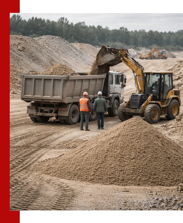 Карьерный среднезернистый песок с доставкой в Азове