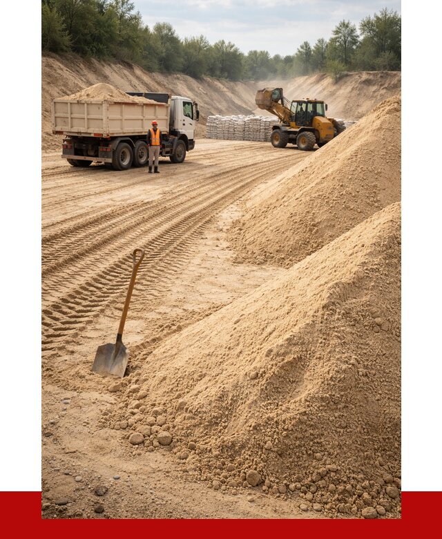 Карьерный песок мелкозернистый в Азове от 9242 р. | ПРОНЕРУДАзв