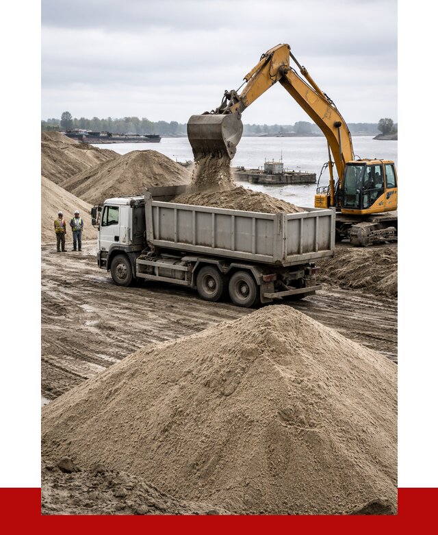 Купить речной песок навалом в Азове от 1848 р., ПРОНЕРУДАзв