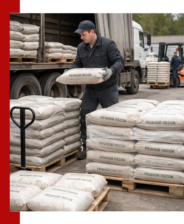 Речной песок в мешках с доставкой в Азове