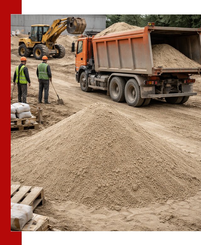 Доставка и продажа мытого речного песка в Азове
