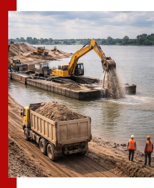 Намывной песок с доставкой в Азове оптом и в розницу