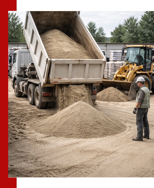 Поставка и доставка песка для бетона в Азове