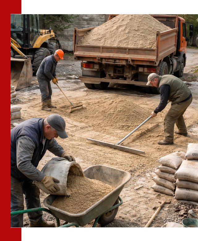 Поставка песка для стяжки в Азове с быстрой доставкой