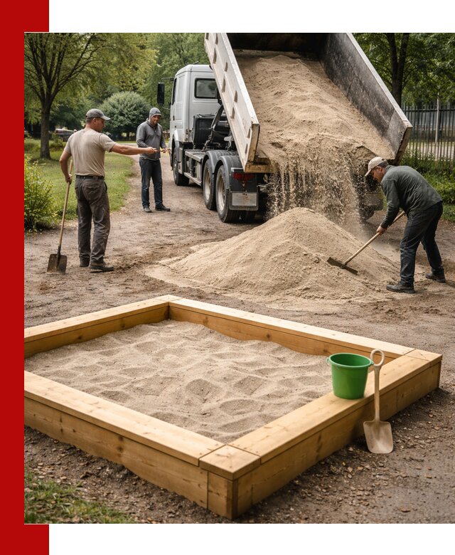 Песок для песочницы с доставкой в Азове недорого и чистый