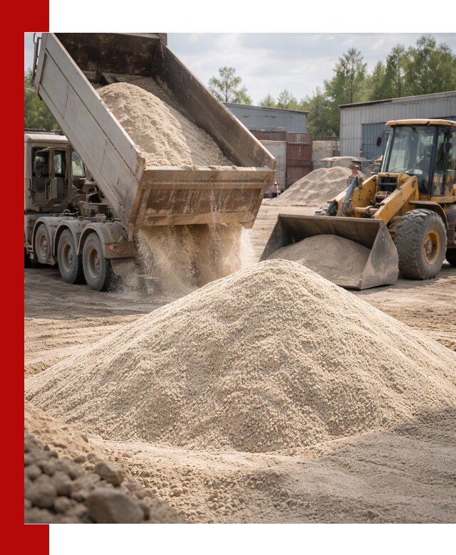 Кварцевый песок с доставкой в Азове для строительных работ