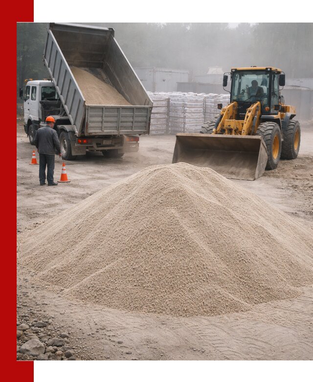 Кварцевый песок фракция 0–8 для стройработ в Азове