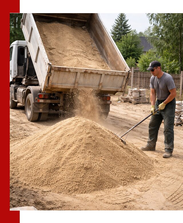Доставка сухого песка самосвалами в Азове