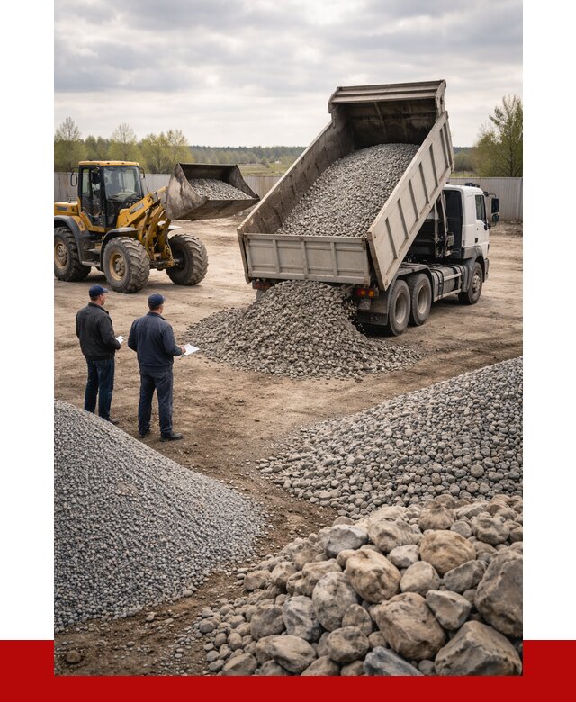 Гравий и камень с доставкой в Азове от 4313 р. - ПРОНЕРУДАзв