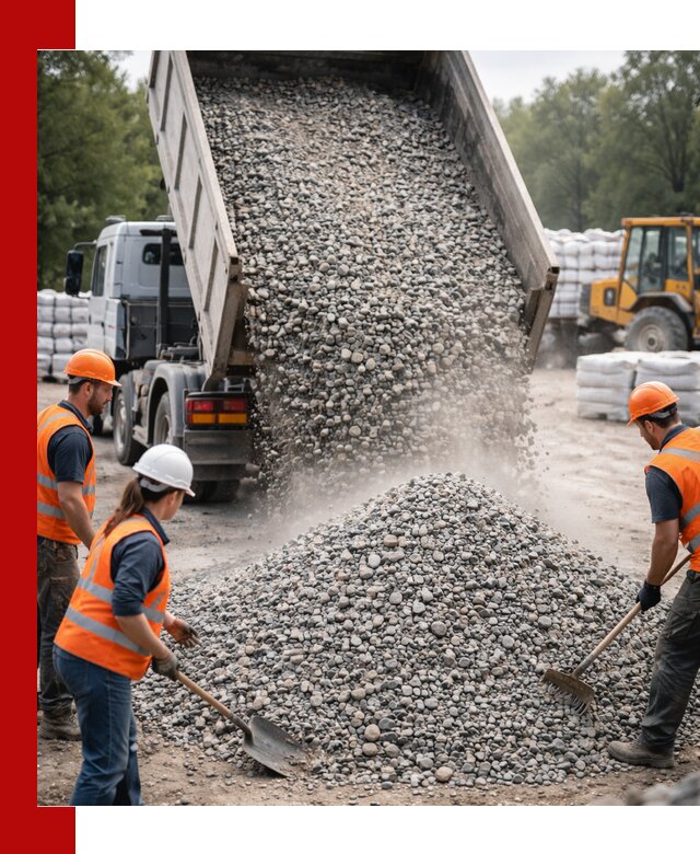 Доставка гравия и камня в Азове оптом и в розницу