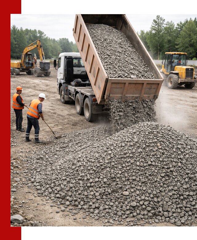 Доставка гравия фракции 40-70 в Азове оптом и в розницу