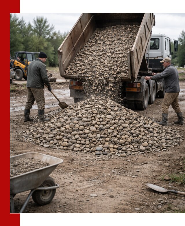 Доставка гальки речной оптом и в розницу в Азове