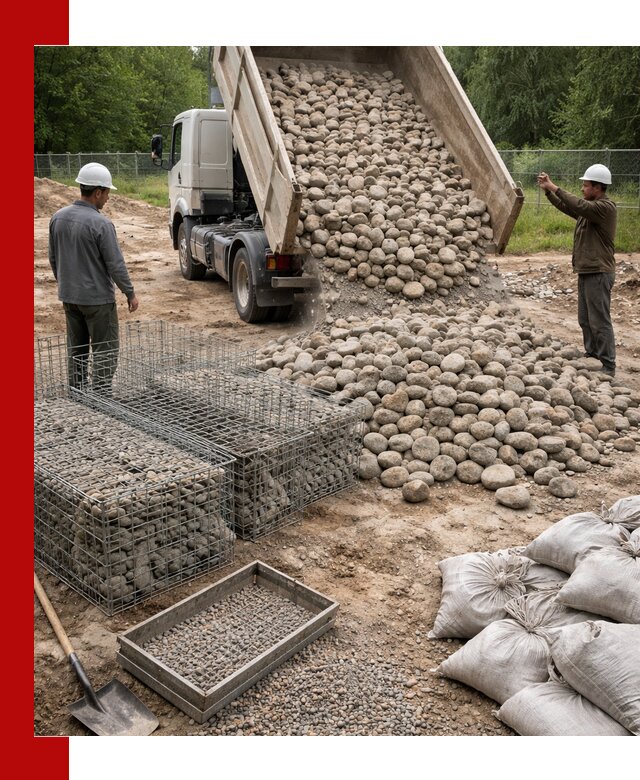 Камень для габионов фракция 70–151 в Азове