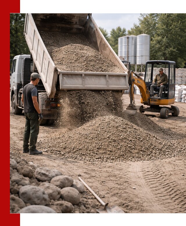 Доставка ПГС С3 в Азове самосвалами и миксерами