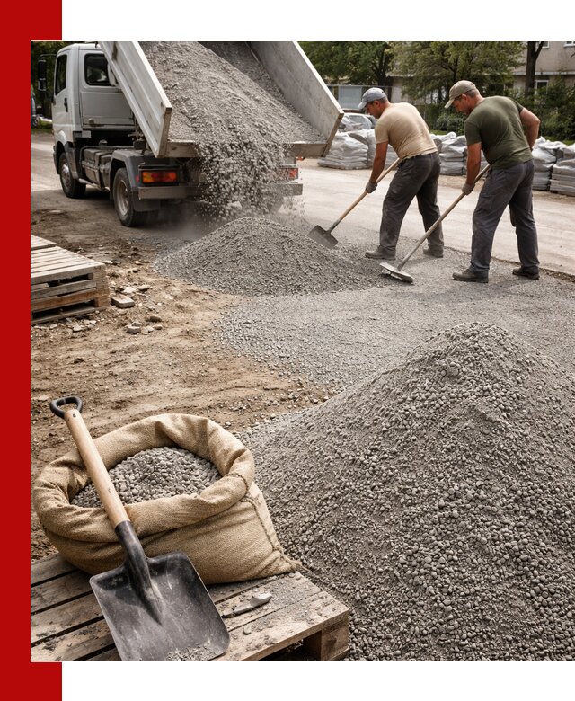 Отсев для тротуарной плитки в Азове — доставка и укладка