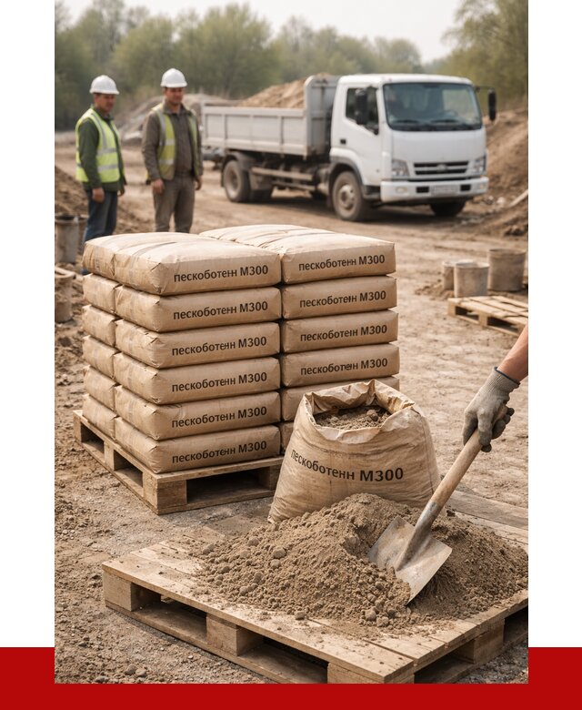 Пескобетон М300 в Азове с доставкой от 4775 р. за куб | ПРОНЕРУДАзв