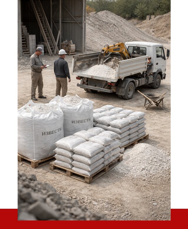Известь строительная в Азове с доставкой от 4313 р. | ПРОНЕРУДАзв