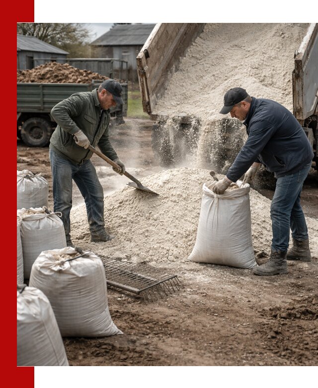 Доставка извести пушонки в Азове оптом и мелким оптом