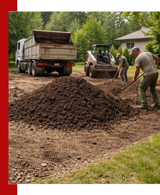 Доставка и укладка грунта для газона в Азове