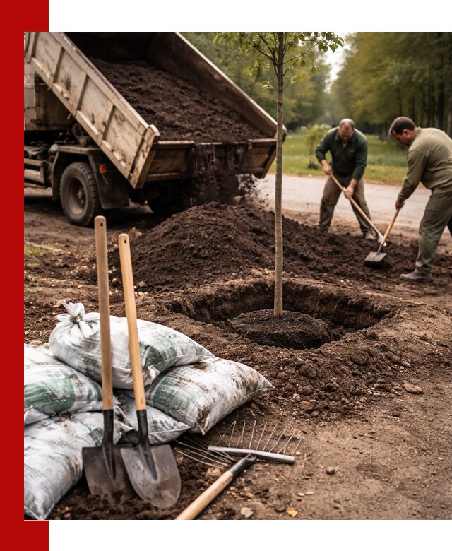 Грунт для посадки деревьев в Азове — доставка и подготовка почвы