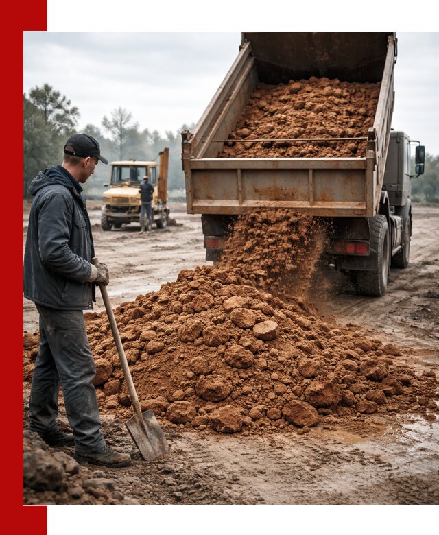 Глина для засыпки в Азове с доставкой самосвалами
