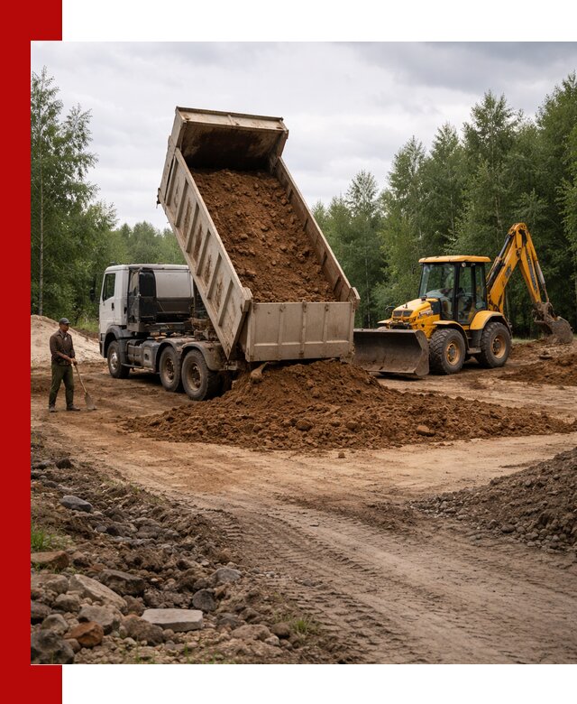 Доставка суглинка самосвалами в Азове подсыпка и планировка