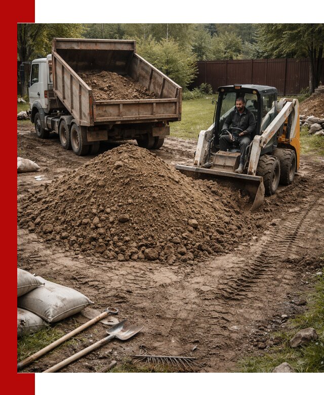 Суглинок для планировки участков в Азове с доставкой и выгрузкой