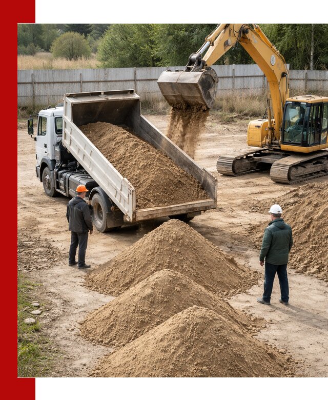 Доставка супеси вагонными и автопартиями в Азове