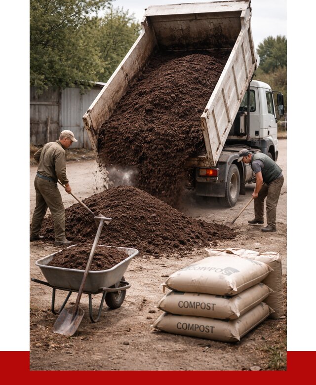 Купить компост в Азове от 4313 р. за куб с доставкой | ПРОНЕРУДАзв