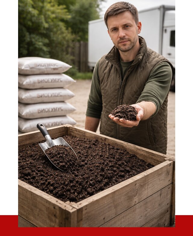 Купить биогумус в Азове с доставкой от 8729 р. за куб | ПРОНЕРУДАзв