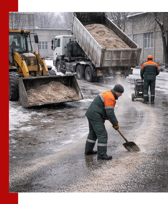 Реагент против гололеда с доставкой и нанесением в Азове