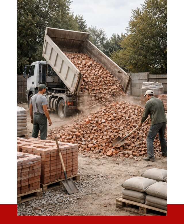 Бой кирпича в Азове с доставкой от 4313 руб/куб | ПРОНЕРУДАзв