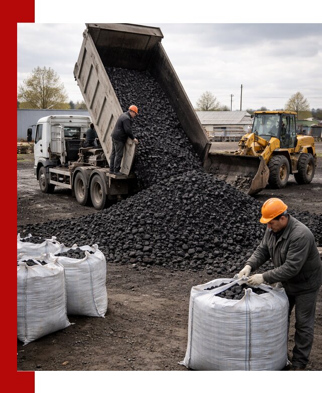 Доставка каменного угля в Азове оптом и в розницу