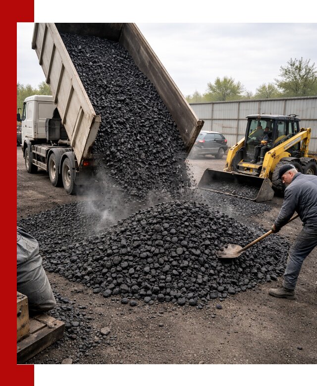 Доставка угля орех в Азове оптом и в розницу