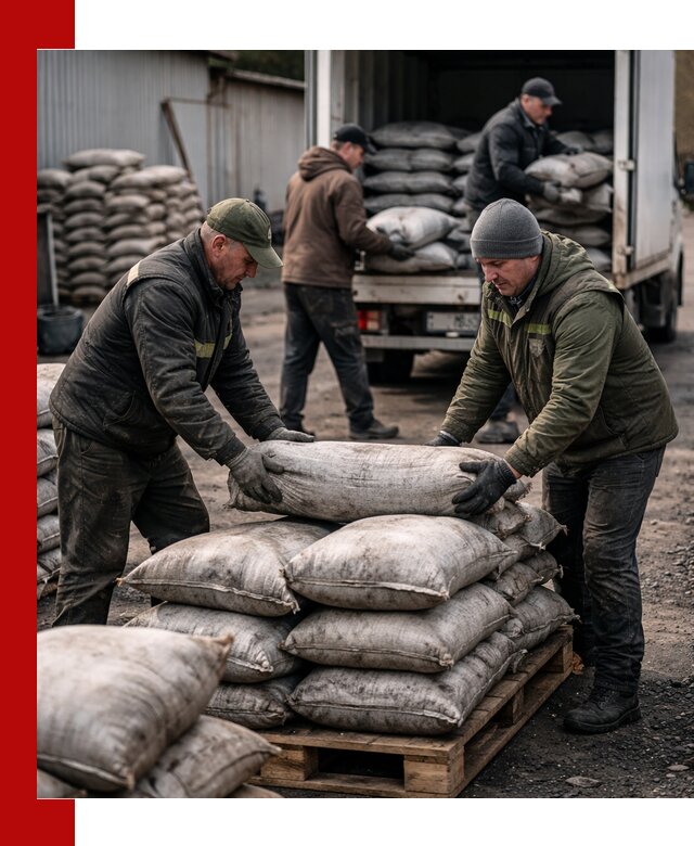 Доставка угля в мешках по выгодным ценам в Азове