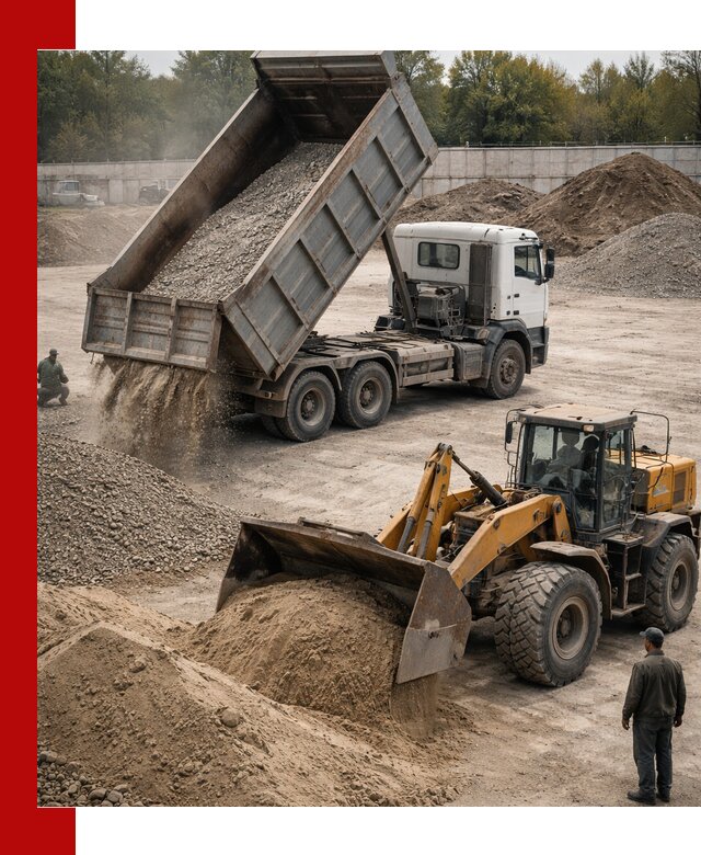 Перевозка сыпучих грузов самосвалами и бортовыми в Азове