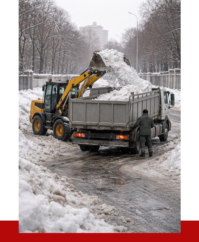 Вывоз снега с погрузкой в Азове от 3594 р. ПРОНЕРУДАзв