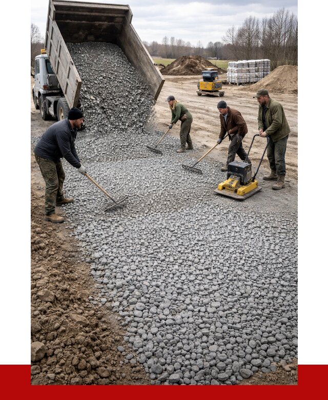Устройство щебеночной подушки в Азове от 4621 р. ПРОНЕРУДАзв